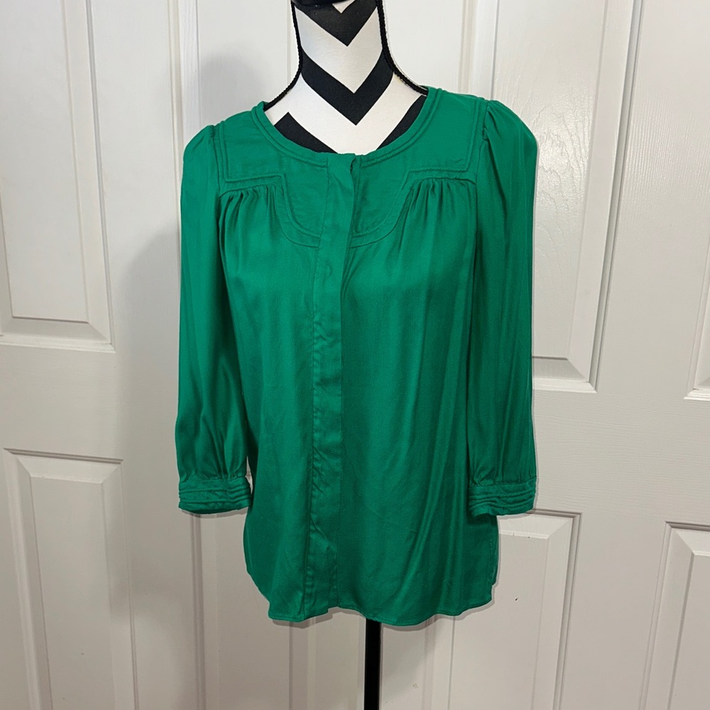 Milly Vibrant Green Blouse